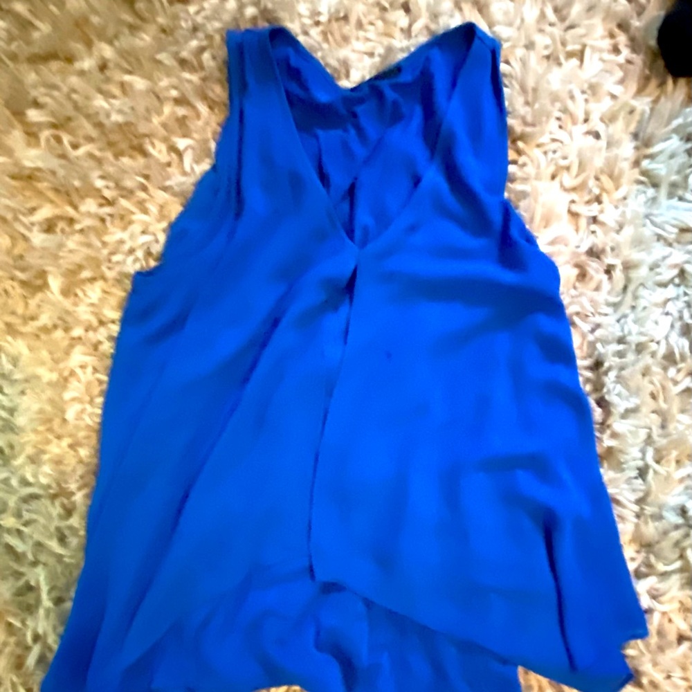 I am unsure of size or brand. Royal blue, I wear M and it fits well.
